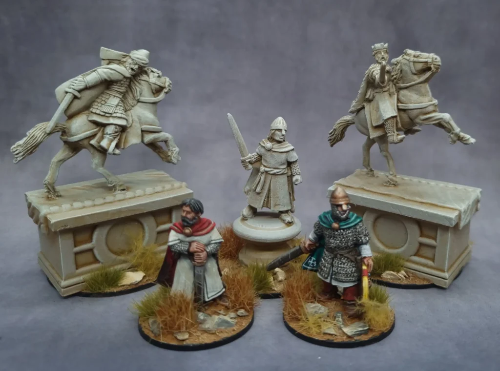 marqueurs d'objectif et querelleurs pour jouer les espagnols à Saga l'Age des Croisades